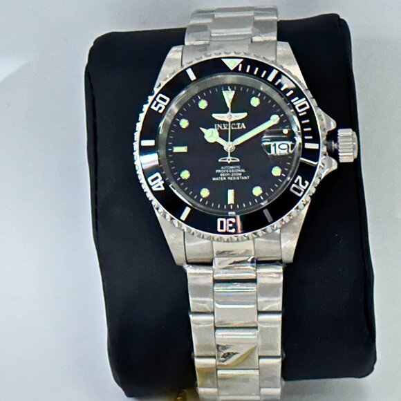 BRAND NEW Invicta Pro Diver Sub-Mariner AUTOMATIC Black Dial SS Bracelet Watch - Picture 5 of 10